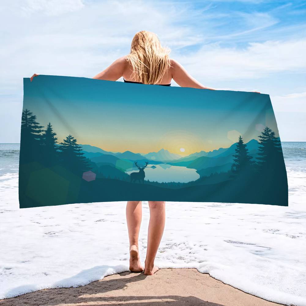 Classic F-Firewatches Game Microfiber Blanket Quick Drying Beach Towels Oversized Printing Super Absorbent Pool Towel Blanket
