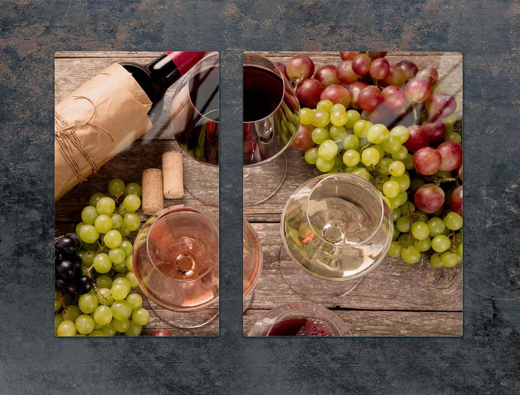 SZKLANA PŁYTA OCHRONNA NA KUCHENKĘ 70x52 WINO