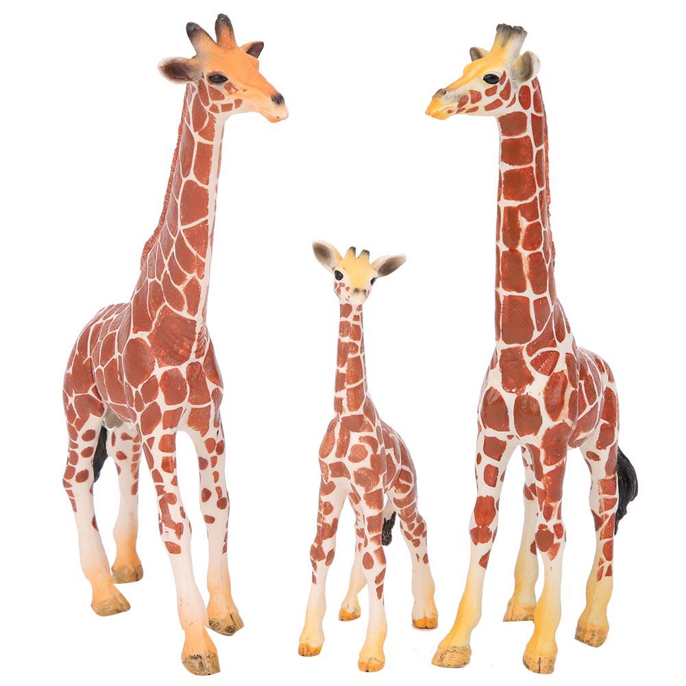 Giraffes Family Animal Figurines Wildlife Models Decoration Children Educational ToyGiraffes Family