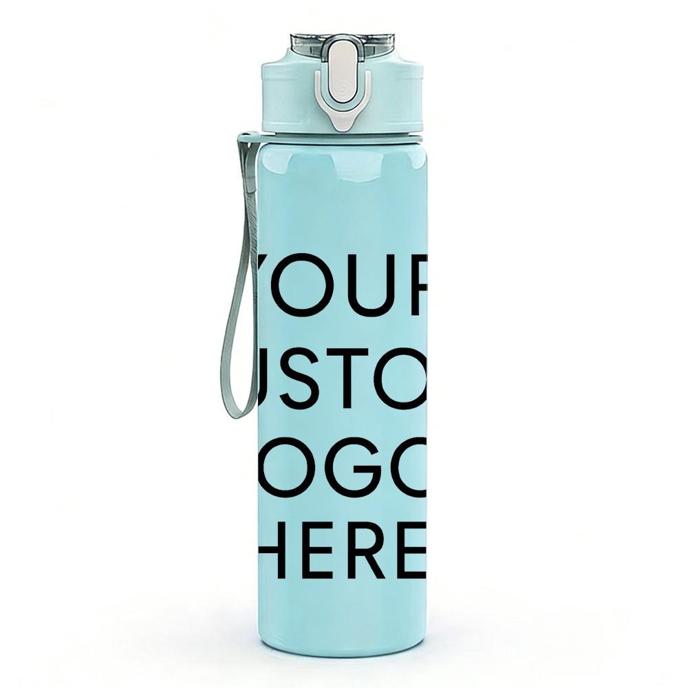 1PC Multicolor Therapy Word Art 750ml Color Plastic Sports Water Bottle Leakproof Flip Straw Lid Suitable for Sports Office Home Use