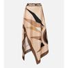 Suit Printed Top Irregular Skirt Two-piece Set