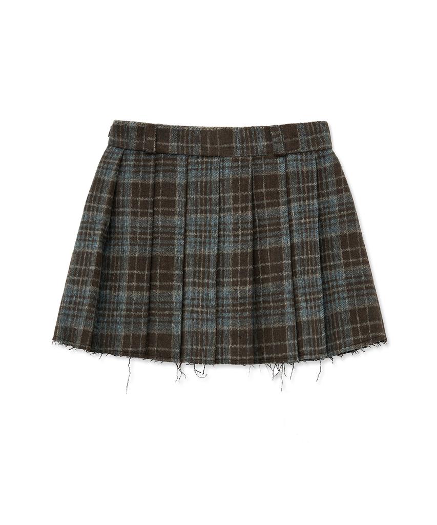 Midnight Move Check Mini Skirt [Sky Blue]
