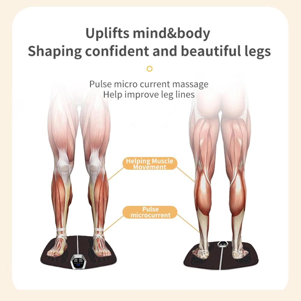 Fußakupressurmatte EMS Fußmassagepad Fußzirkulationsmassagegerät Akupunkturpunkte Entspannungswerkzeug zur Linderung von Müdigkeitsschmerzen