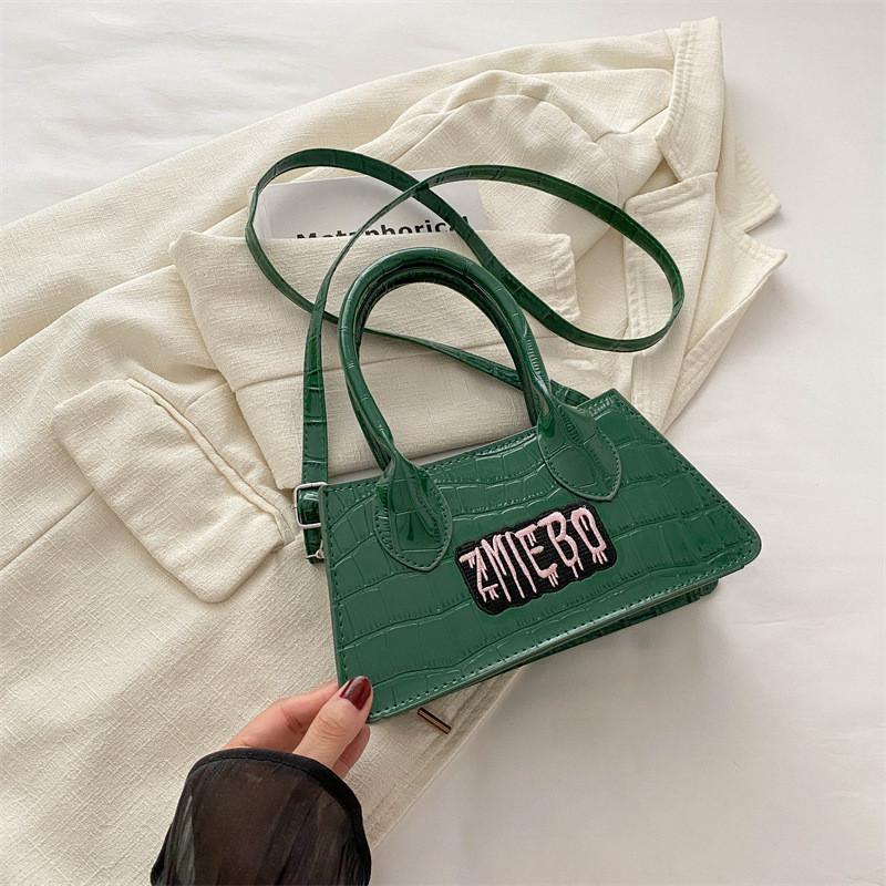 

Vintage Inspired Pu Leather Mini Tote Bag Summer 2024 New Stylish Casual Handbag зелений