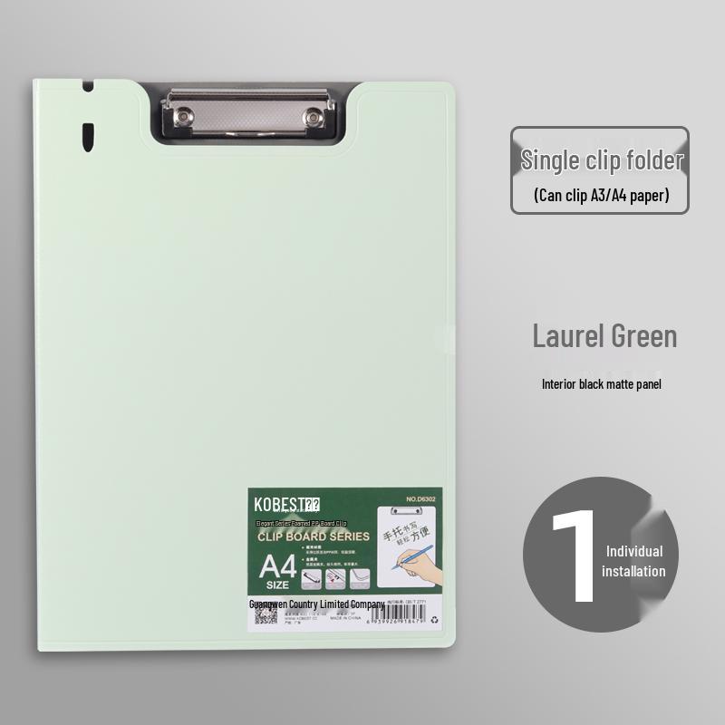 A4 Portable Plastic Clip Folder for Students & Office Use