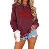 Women's Christmas Sweatshirt Casual Letter Polka Dot Color Block Pullover Top for Holiday