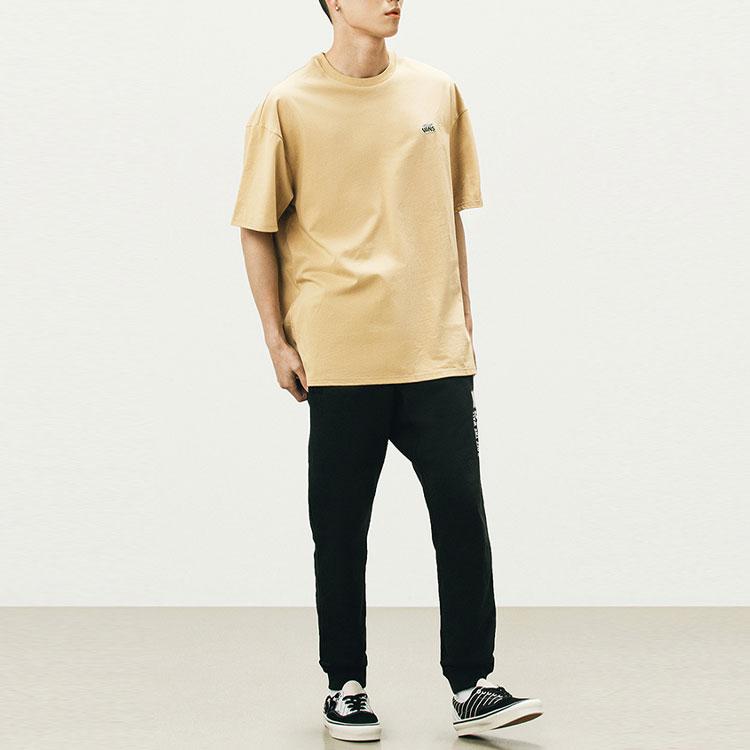 Vans Embroidered Logo Sport Crew Neck Short Sleeve T-Shirt Unisex Tops Khaki VN0A5F4Y7UE