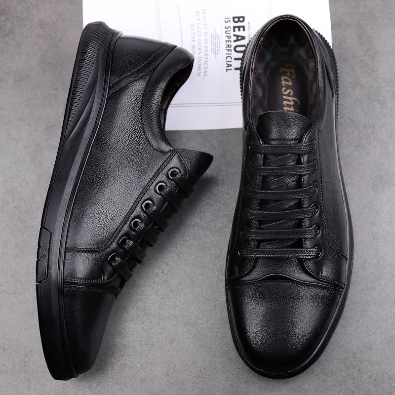New High Quality White Fashion Men's Genuine Leather Sneakers Breathable Casual Flat Shoes Mens Luxury Shoes Designers Men Shoes