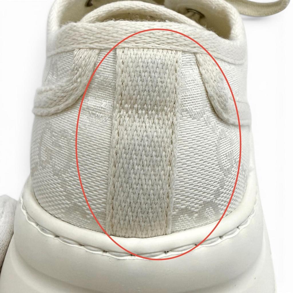 Great GUCCI sneakers tennis 1977 Platform with logo white GG canvas 36.5 746767 Used