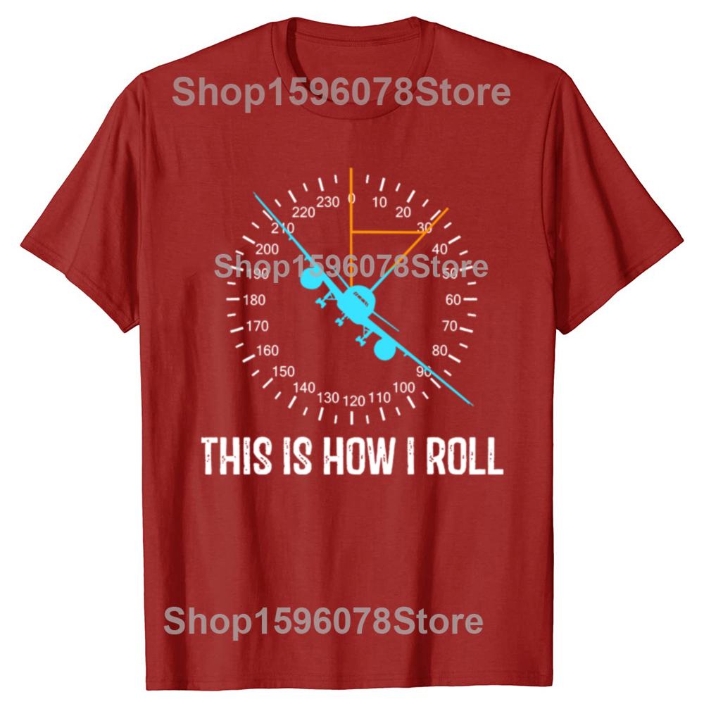 This Is How I Roll Airplane T Shirt Graphic Cotton Streetwear Short Sleeve Pilot Airplane Aircraft Classic Tshirt Mens Clothing S