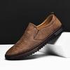 Fashion New Leather Man Loafers Handmade Casual Shoes Comfy Moccasins Breathable Mens Driving Shoes Comfort Slip on Flats Business Shoes