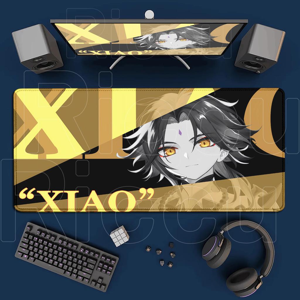 Large Computer Gamer Non-slip Keyboard Mat Kawaii Hu Tao Anime Girls Rubber Mouse Pad XXL Hot Game Genshin Impact Speed Mousepad