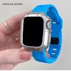 TPU Plating Case+Silicone Strap For Apple Watch Ultra 2 1 49mm Series 10 46 42mm 9 8 7 6 5 4 3 2 1 Hollow Out Protective Accesso