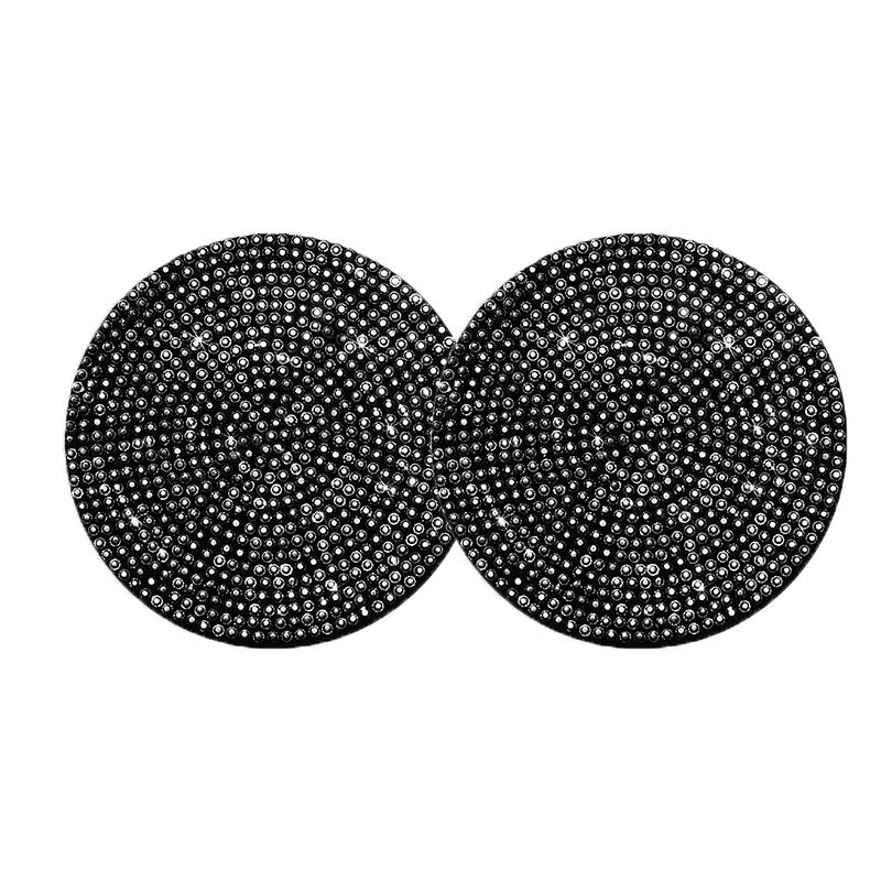 1/2 Stück Glitzernder Diamant Auto Untersetzer Wasserbecher Schlitz Rutschfeste Matte Silikonpad Becherhalter Matte Auto Gadget Bling Autozubehör 6 Farben