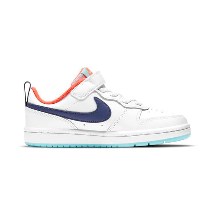 Nike Court Borough Low 2 PS White Dark Purple Dust Kids Sneakers Copa Bright-Mango BQ5451-112