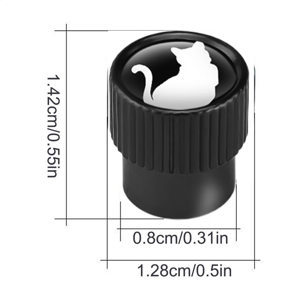 

Tire Valve Stem Air Cap Kitten Pattern Tyre Valve Dust Caps For Car Heavy Duty 4X Auto Wheel Accessories For Cycle Trucks Motorc