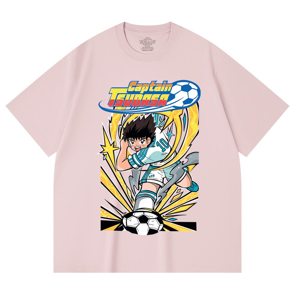 230 Gsm 100% Cotton Captain Tsubasa V1 Print Unisex Heavy Cotton T Shirt