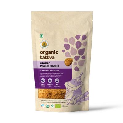 Palmesukker (Jaggery) i pulver (500 g), Jaggery Powder, Organisk Tattva