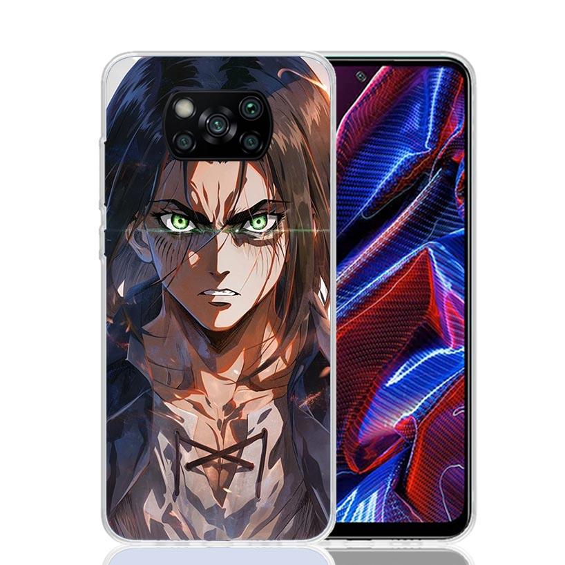 A-Attack on T-Titan Eren Yeager Phone Case For Xiaomi Poco X7 X6 X5 Pro F7 Ultra Redmi 15C 15 13 13C 12 12C 10 10A 10C 9 9A 9C 9