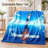 Naruto Custom Name Flannel Throw Blanket Soft Warm for Sofa Bed Indoor Home Use