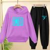 Student Uniform Hooded Sweatshirt + Long Pants Set. Children's Sportswear, Loose Suits for Boys and Girls Aged 3 to 13