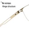Ultra-Light Men's Myopia Glasses Frame - No-Screw, Large Size, Personalized Thin Steel
