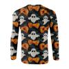 Pánský top s dlouhým rukávem s raglánovými rukávy a halloweenským potiskem