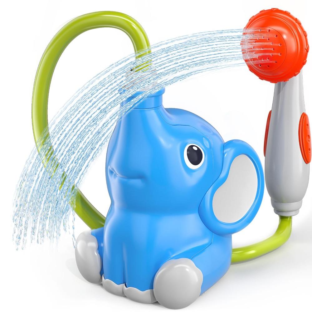 Cute Elephant Bath Shower Head Rotatable Electric Spray Water Parent-Unisex Interaction Cartoon Bathtub For Ages 1-3