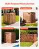 Wooden Privacy Fence, 810 X 960 Mm Air Conditioner Fence, 3 Panel Solid Outdoor Wood Privacy Screen with Adjustable Angle, Hinge-Reinforced Structure,