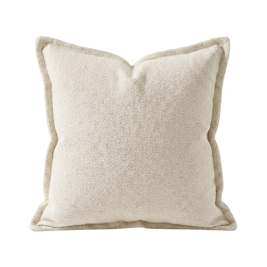 Plüsch-Kurzflor-Kissenbezug mit Paspelrändern Gestrickte Textur Verdickte Weiche Kissenhülle für Zuhause Sofa Schlafzimmer Dekoration