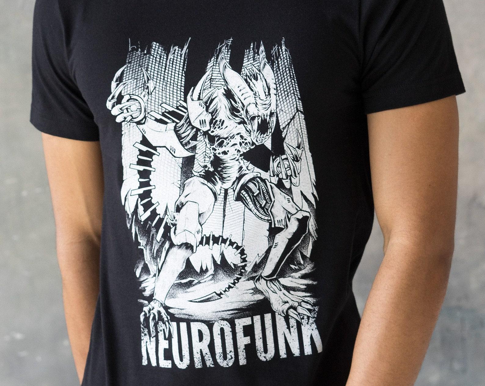 Neurofunk Invasion T-Shirt: Alien DJ, Drum & Bass Music 4XL
