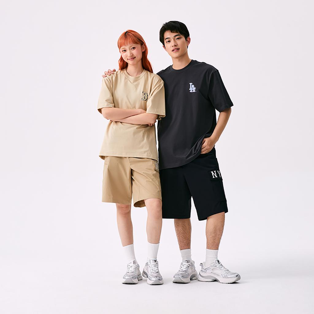 New MLB New York Yankees Basic Collection SS25 Casual Shorts Unisex Khaki 3ASMB0553-50BGS