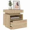Table de chevet - Maison Exclusive - Chêne sonoma - LED RVB - 1 tiroir