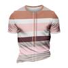 Modischer Streifendruck - Herren Casual Rundhals Kurzarm T-Shirt