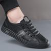 Men's Shoes 2025 New Summer Breathable Versatile Sports Board Shoes Men's Casual Leather Shoes One Pedal White Shoes