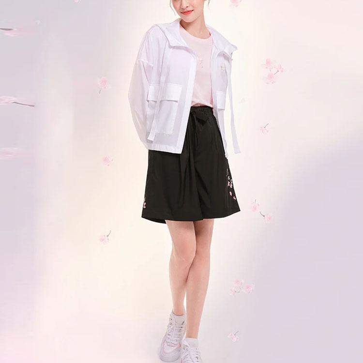Li Ning Sakura Series SS22 Casual Loose Hooded Sports Jacket Women Jackets White AFDS948-2