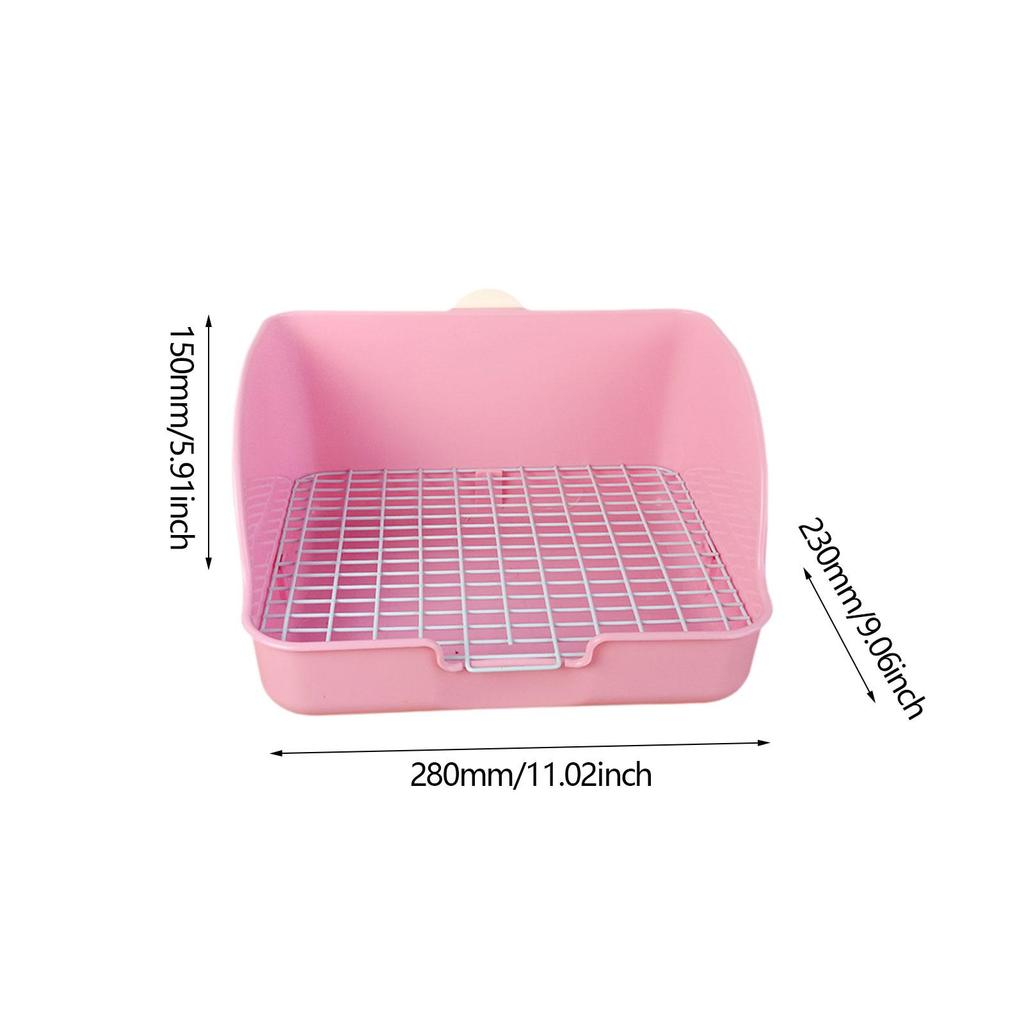 Rabbit Litter Box Small Animals Litter Tray Corner Toilet Box Litter Pan Bunny Trainer for Rats Bunny Ferret Hedgehog Supplies