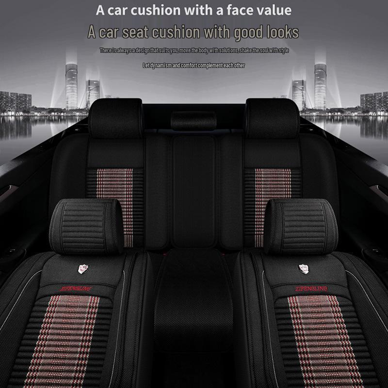 Purple Wind Chime Linen Car Seat Cover for Lexus LS500h/350/RX/LX - All Seasons, Full Coverage, Summer-Ready