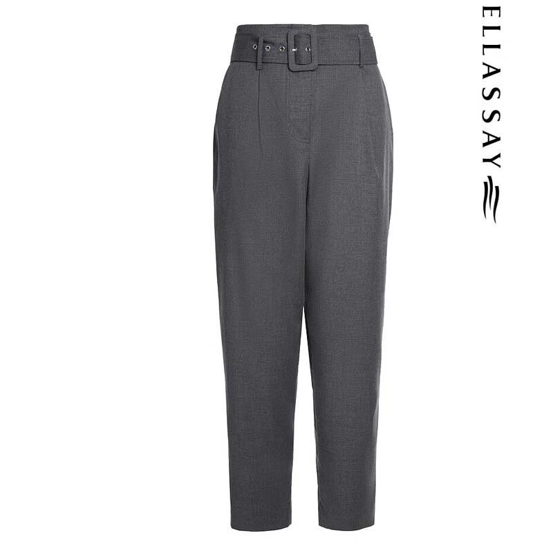ELLASSAY Women's High-Waisted Slim-Fit Tapered Ankle Pants