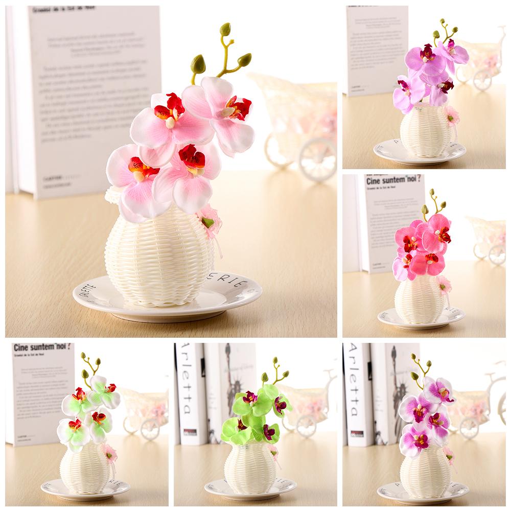 

1 шт., шелковые дешевые товары для дома, цимбидиум, букет орхидей, искусственный цветок, украшение для вечеринки