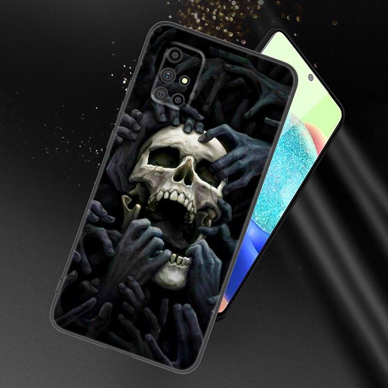 Satanic Scary Skull Phone Case For Samsung Galaxy A21 A30 A50 A52 S A13 A22 A32 A33 A53 A73 5G A11 A12 A31 A51 A70 A71 A72 Cover