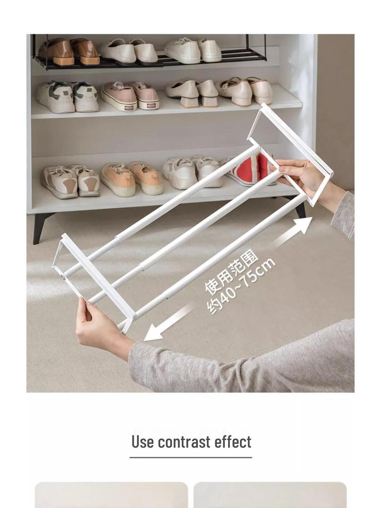 Zapatero Retráctil de Capas con Divisores y Cestas Colgantes para Almacenamiento Organizado