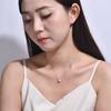 Pearl necklace for birthstone natural freshwater pearl 925 popular high school ceremonial crescent moon accessory [Free bird] women, pendant,