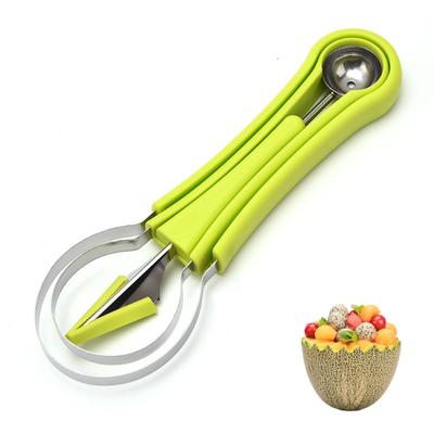 Melon Baller Scoop Set Multifunctional Stainless Steel Fruit Scooper Seed Remover Watermelon Cutter