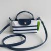 Striped Dumpling Bag Nylon Navy Striped Bag Mini Handheld Cross Shoulder Single Shoulder Phone Bag Color blocked Bag
