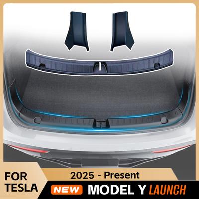 Rear Trunk Bumper Protector Guard For Tesla Model Y Juniper Launch Accessories 2025 Trunk Mat Threshold Sill Cover Pad Plate NH4
