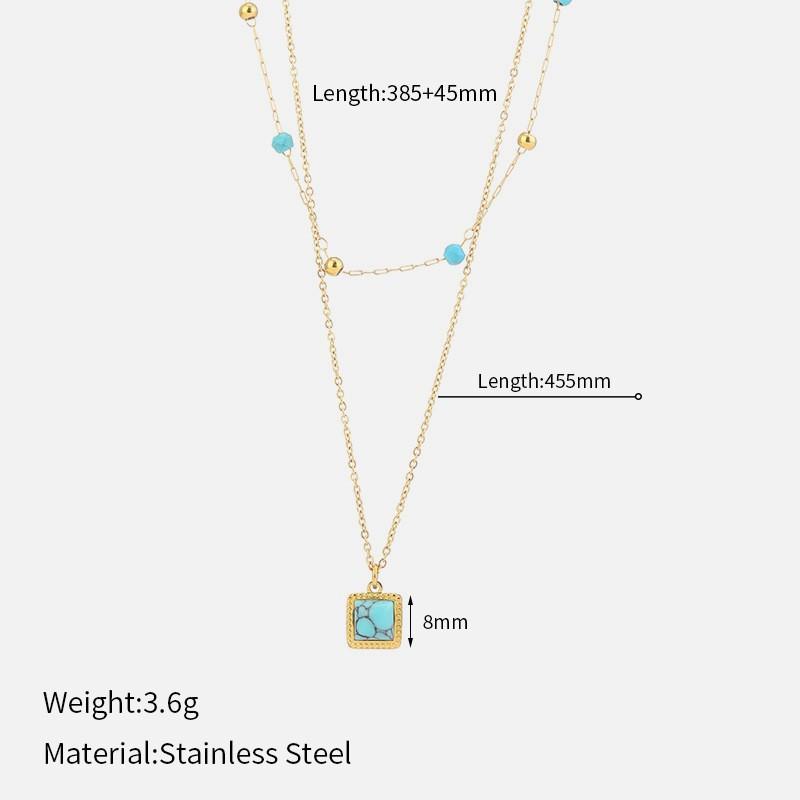 Vintage French Twisted Star Moon Pendant Necklace For Women Fashion Titanium Steel Chain