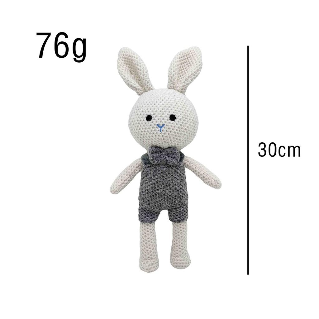 Bunny Knitted Cute Shark Plush Toy Stuffed Animal For Infants And Toddler Play