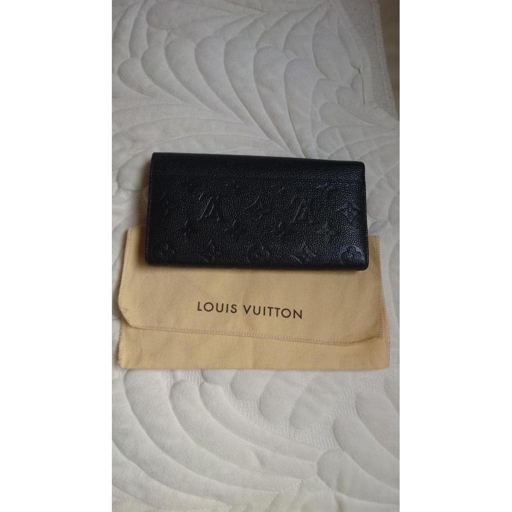Used Louis Vuitton long wallet black beautiful item