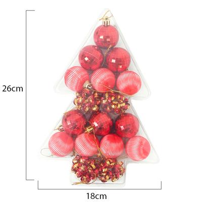 17 Peças 4cm Bolas de Decoração de Natal Penduradas Enfeites Pingentes para Árvore de Natal Festa para Decoração de Casa Ano Novo Presentes de Navidad Acessórios